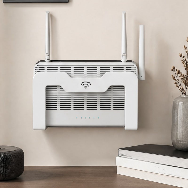 No-Drill Wall Mounted Router Storage Rack for TV Box - Image 1
