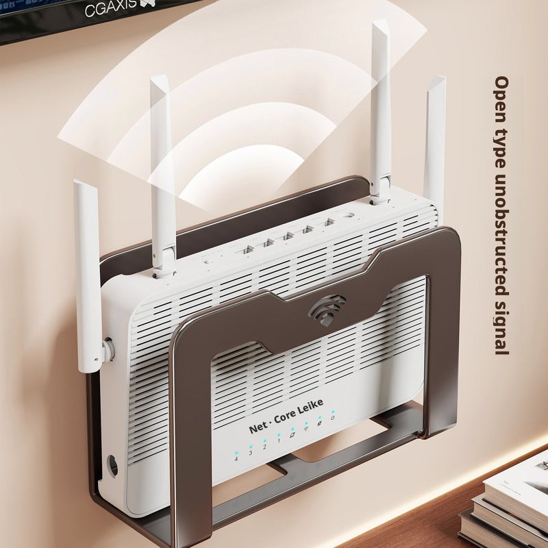 No-Drill Wall Mounted Router Storage Rack for TV Box - Image 2