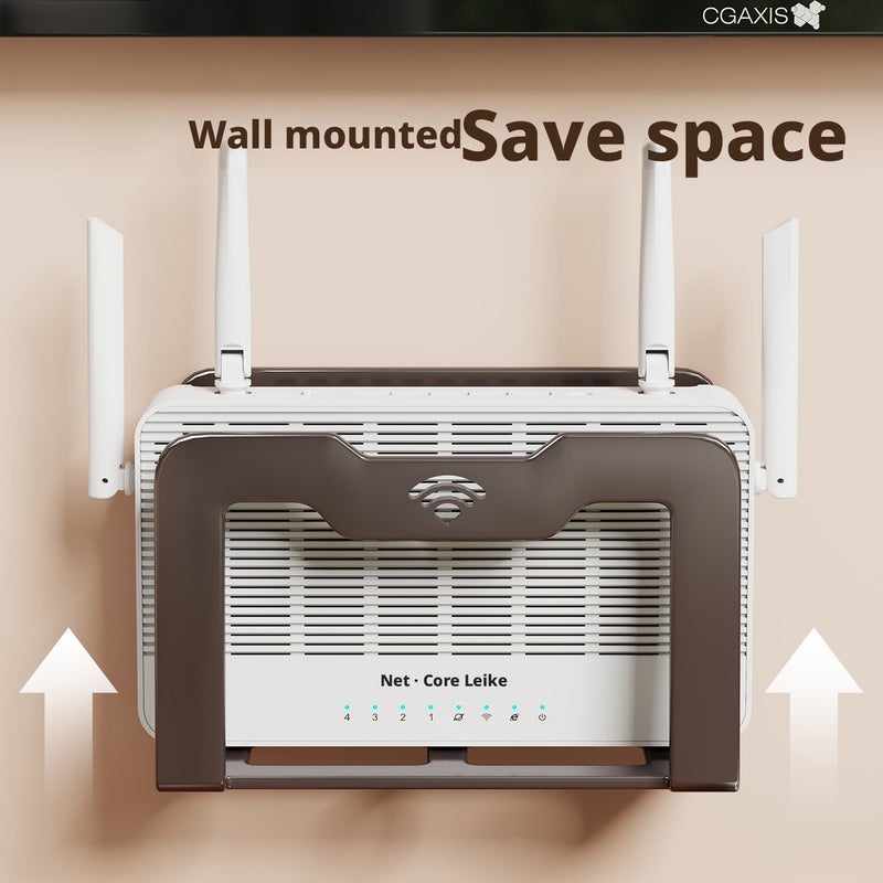 No-Drill Wall Mounted Router Storage Rack for TV Box - Image 3