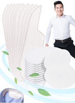 Risen 20Pcs Sweat Pads, Sweat Armpit Protection, Sweat Pads for Collar Protectors Shirts, Unflavored Invisible Liner Patches Against Sweat Stain (Disposable Armpit Anti-Sweat Pads 10Pcs, Collar Sweat-absorbing Stickers 10Pcs)  - Image 1