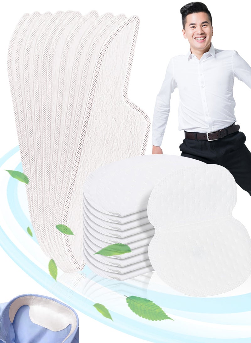 Risen 20Pcs Sweat Pads, Sweat Armpit Protection, Sweat Pads for Collar Protectors Shirts, Unflavored Invisible Liner Patches Against Sweat Stain (Disposable Armpit Anti-Sweat Pads 10Pcs, Collar Sweat-absorbing Stickers 10Pcs) - Image 1