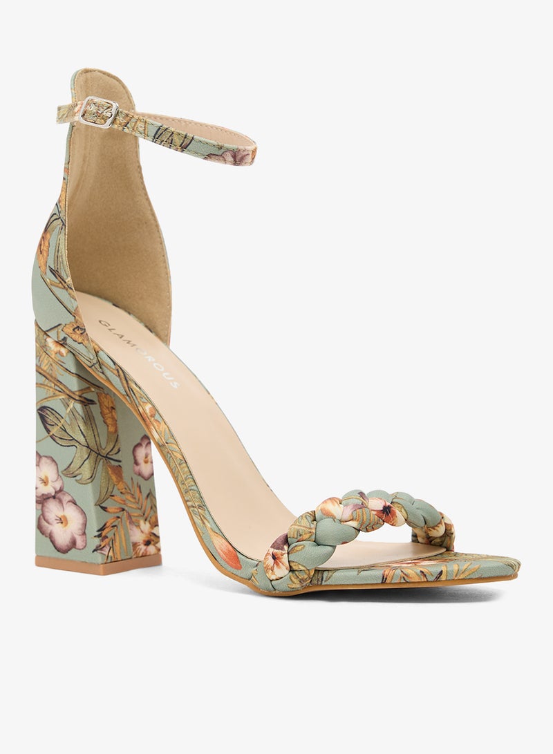 جلاموروس صنادل بكعب متوسط وحزام للكاحل - Image 3