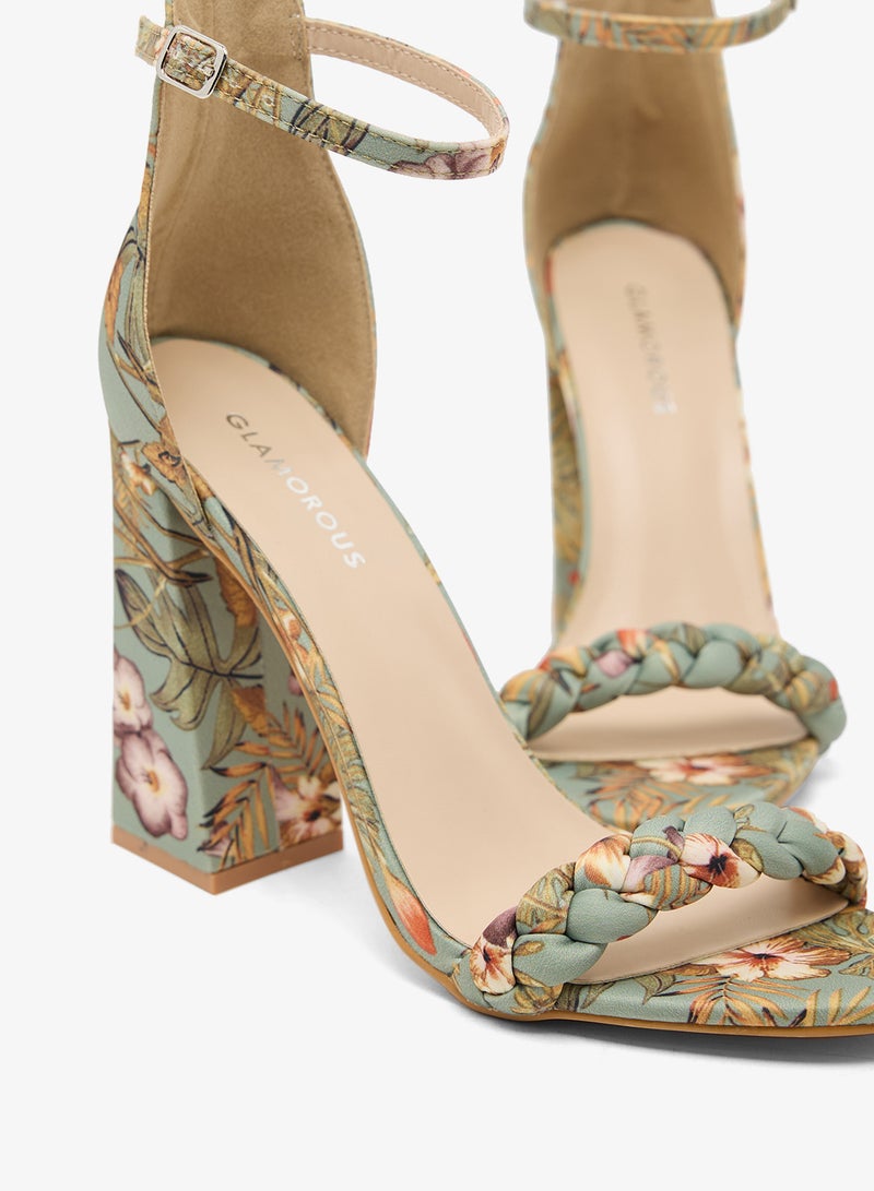 جلاموروس صنادل بكعب متوسط وحزام للكاحل - Image 4