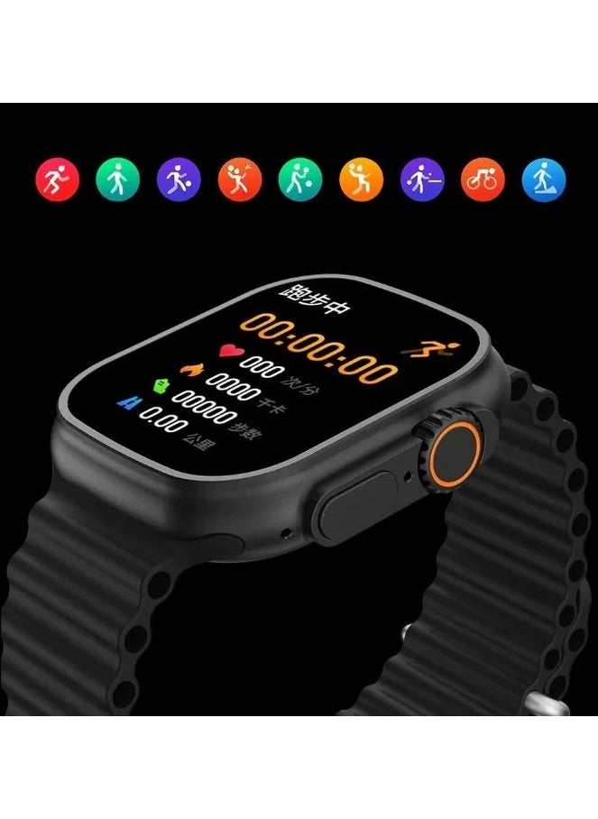 Generic - BIG Infinite Display T800 Ultra Smart Watch Bluetooth Wireless Charging 49MM (Grey) - Image 1