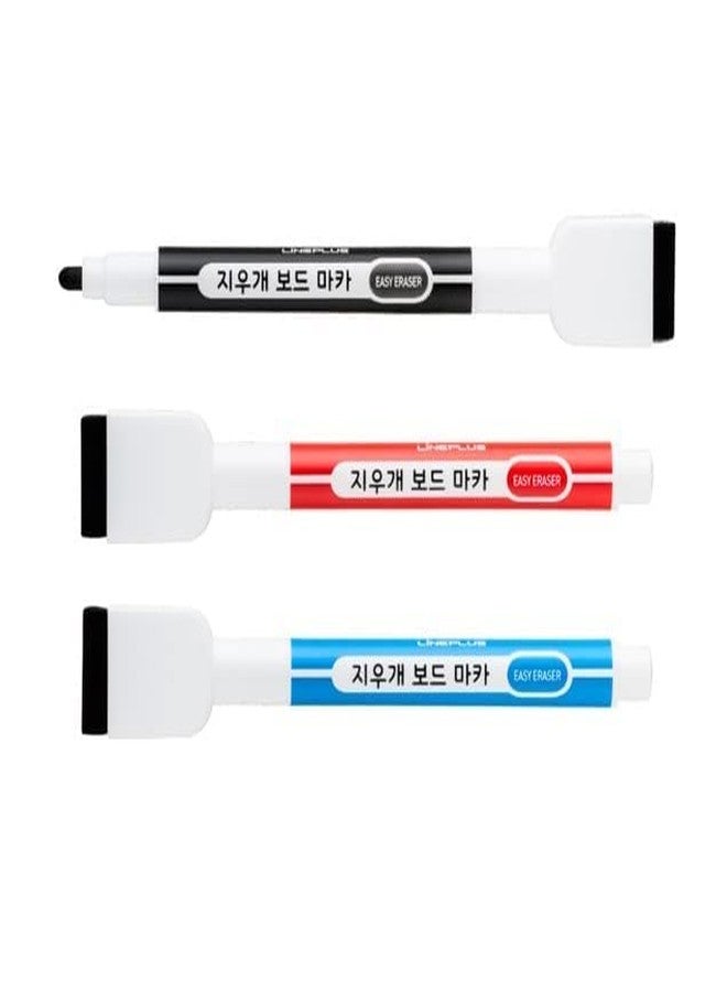 Lineplus Whiteboard Eraser with Marker (Black)