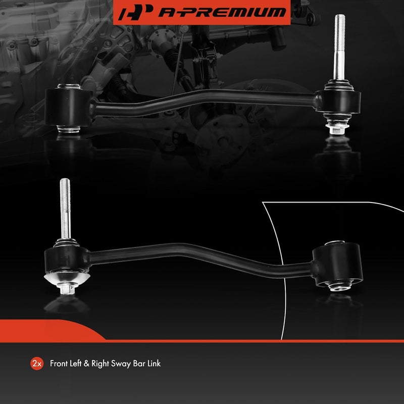 A-Premium 2Pcs Front Sway Bar Links Stabilizer Bar Links, Compatible with Ford Ford F-250 F-350 F-450 F-550 Super Duty 2000-2004, Excursion 2000-2005, 4WD or RWD - Image 3