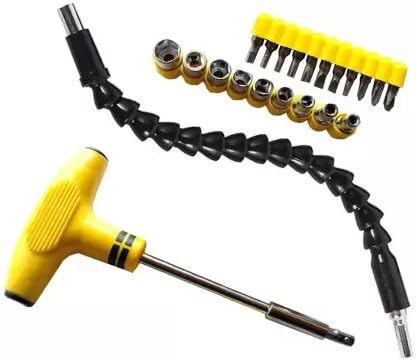 Mass Pro Mass Pro 22pc Socket set and 1pc Flexible Shaft bit Pack of 2 Combination Screwdriver Set Pack of 23  - Image 1