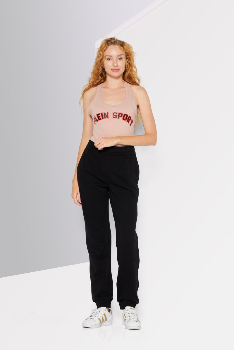 PHILIPP PLEIN Plein Sport Women Sportswear Fit Long Sleeve Training Bodysuit, Mauve - Image 4