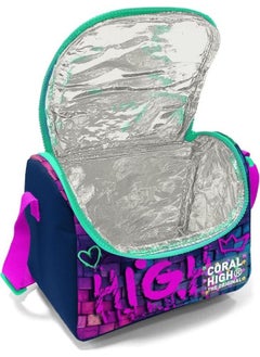 CORAL HIGH Pink Navy Blue Graffiti Written Thermo Lunchbox 11769  - Image 3