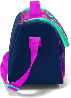 CORAL HIGH Pink Navy Blue Graffiti Written Thermo Lunchbox 11769  - Image 5