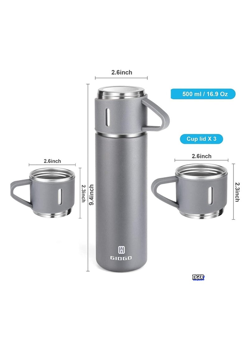 TIGER NEW Vacuum Insulated Flask 500ml/17.6oz Stainless Steel Thermo-Bottle with Cup – Keeps Drinks Hot & Cold, Ideal for Coffee, Water, and Beverages – Durable and Leak-Proof Design - Image 2