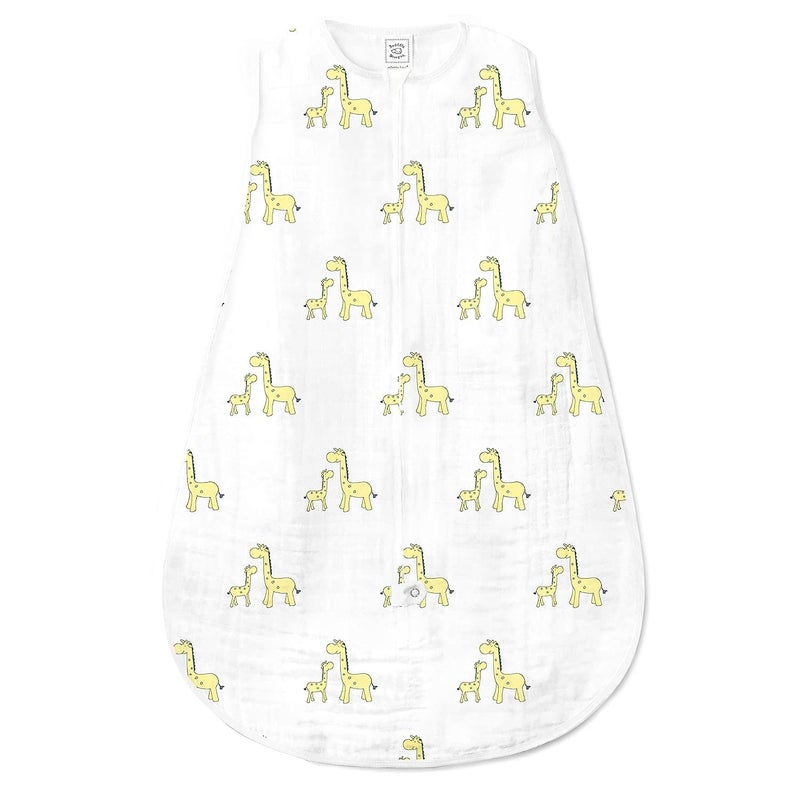 SwaddleDesigns Baby Sleep Sack 6-12 months  Cotton Muslin Wearable Blanket with 2-way Zipper  Non-Weighted Sleeping Sack for Safer Sleep  Denim  Medium - Image 1