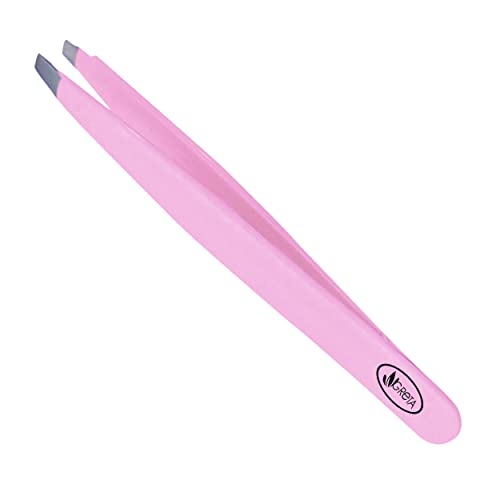 Greta Baby Pink Colour Tweezer Plucker Precision Tweezers For Eyebrows, Ingrown Hair, Plucking Daily Beauty Tool Set Of 1 Pcs Baby Pink With Travel Case - Image 1