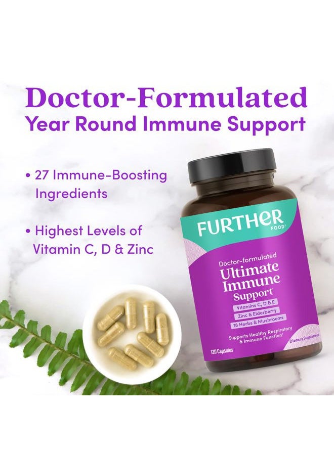 Further Food Ultimate Immune Support Vitamin C, D, E and Zinc + Natural Immunity Booster Multivitamin Herbal Supplement Elderberry & Echinacea, Daily Immune Defense & Antioxidant Support.  - Image 5