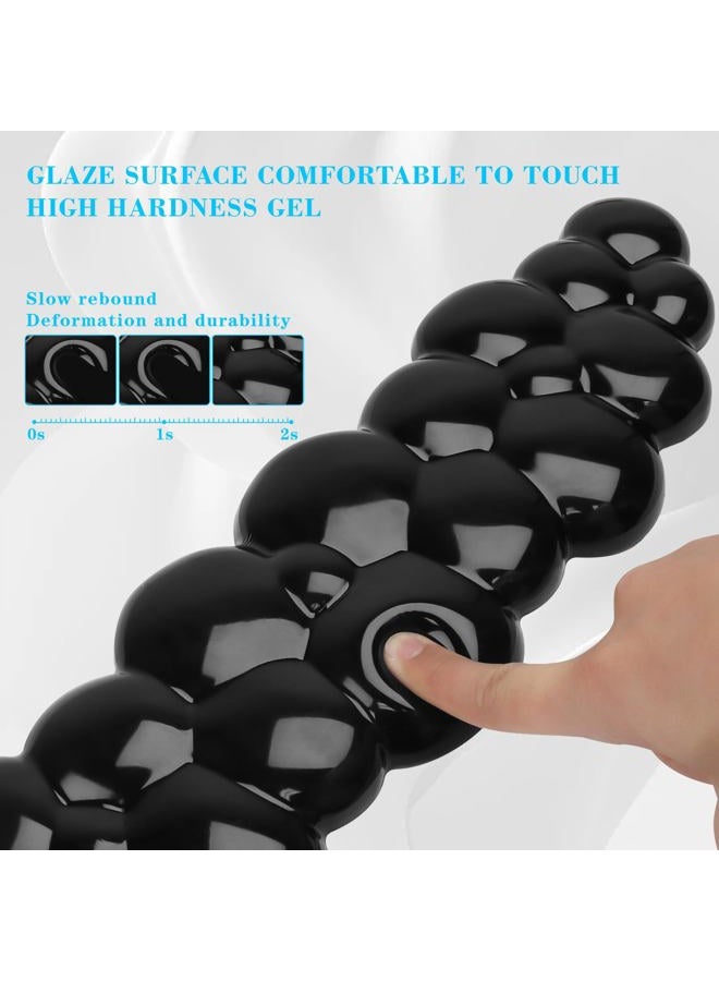 KEPUTAIER Gel Cloud Keyboard and Mouse Wrist Rest, Cute Wrist Support and Arm Support Keyboard Rest for Keyboard and Mouse Typing Pain Relief，Suitable for Office/Computer/Laptop/Gaming (Transparent Black) - Image 3