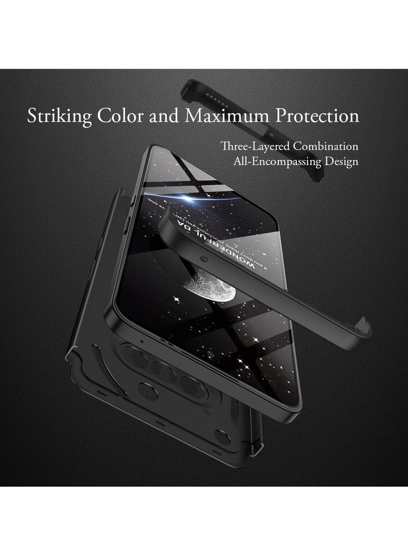 For Nothing Phone 3a Case, 360 Degree Full Body Hard Plastic Material Protective Back Cover, Detachable Split Slim Fit Shockproof Casing, Anti-Scratch Bumper Mobile Phone Case - Image 4