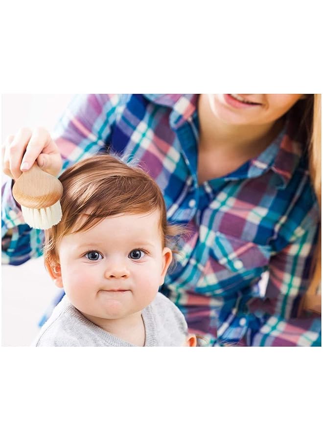 Excefore Toddler Hair Brush Newborn Baby With Wooden Handle And Super Soft Goat Babies - Image 3