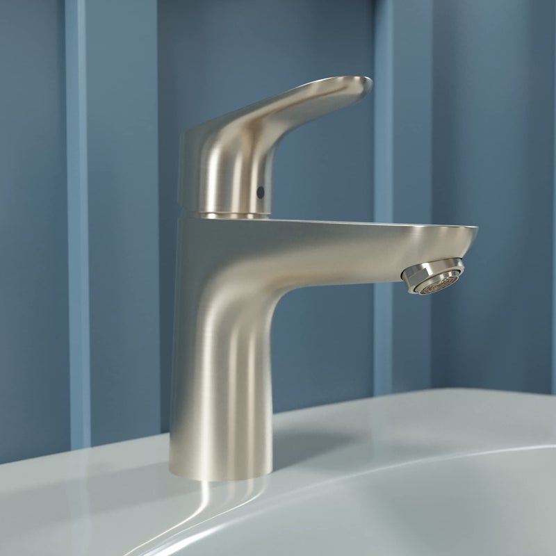 hansgrohe Focus Modern Upgrade Easy Clean 1-Handle 1 7-inch Tall Bathroom Sink Faucet in Brushed Nickel, 04371820 - Image 2