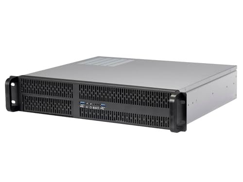Rosewill 2U Server Chassis Rackmount Case | 4 3.5"/2.5" HDD, 1 5.25" Device | Micro-ATX Compatible | 2 x 80mm PWM Fans | 2X USB 3.0 | Silver/Black - RSV-Z2700U - Image 1