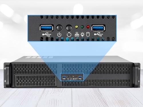 Rosewill 2U Server Chassis Rackmount Case | 4 3.5"/2.5" HDD, 1 5.25" Device | Micro-ATX Compatible | 2 x 80mm PWM Fans | 2X USB 3.0 | Silver/Black - RSV-Z2700U - Image 5
