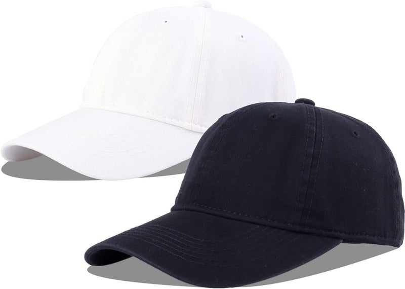 LANGZHEN Unisex Baseball Cap 100% Cotton Fits Men Women Washed Denim Adjustable Dad Hat - Image 1