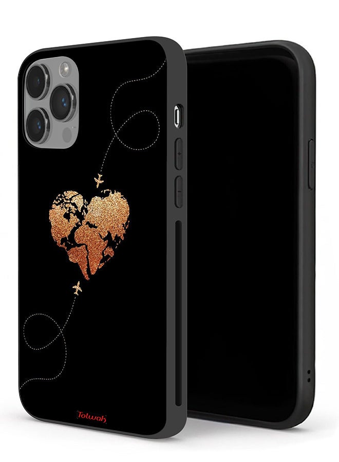 Tolwak Apple iPhone 14 Pro Protective Case Airplanes Touching Heart - Image 1