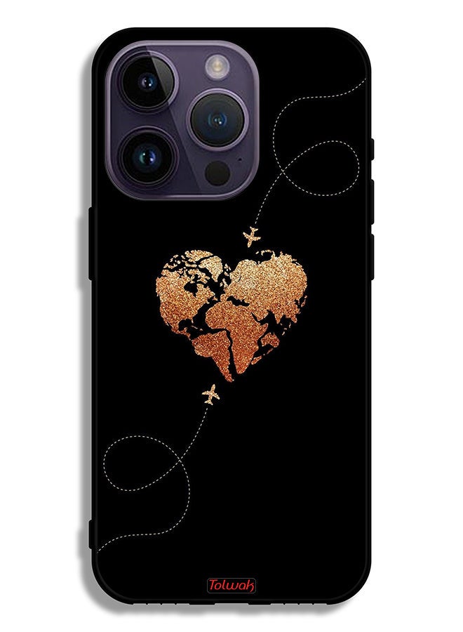 Tolwak Apple iPhone 14 Pro Protective Case Airplanes Touching Heart - Image 2