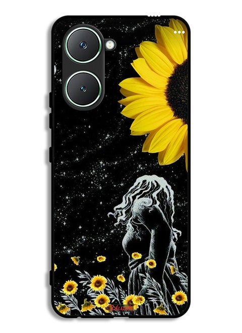 Vivo Y03 4G Protective Case Cover Girl Look At Moon Art