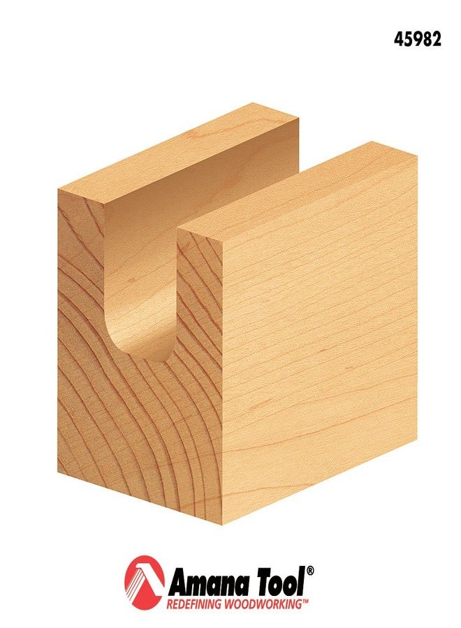Amana Tool Bowl and Tray Plunge Router Bit, Carbide-Tipped, for Woodworking and CNC Routing, 45982, 1/4 Radius x 3/4 Dia x 5/8 x 1/4 Inch Shank - Image 5