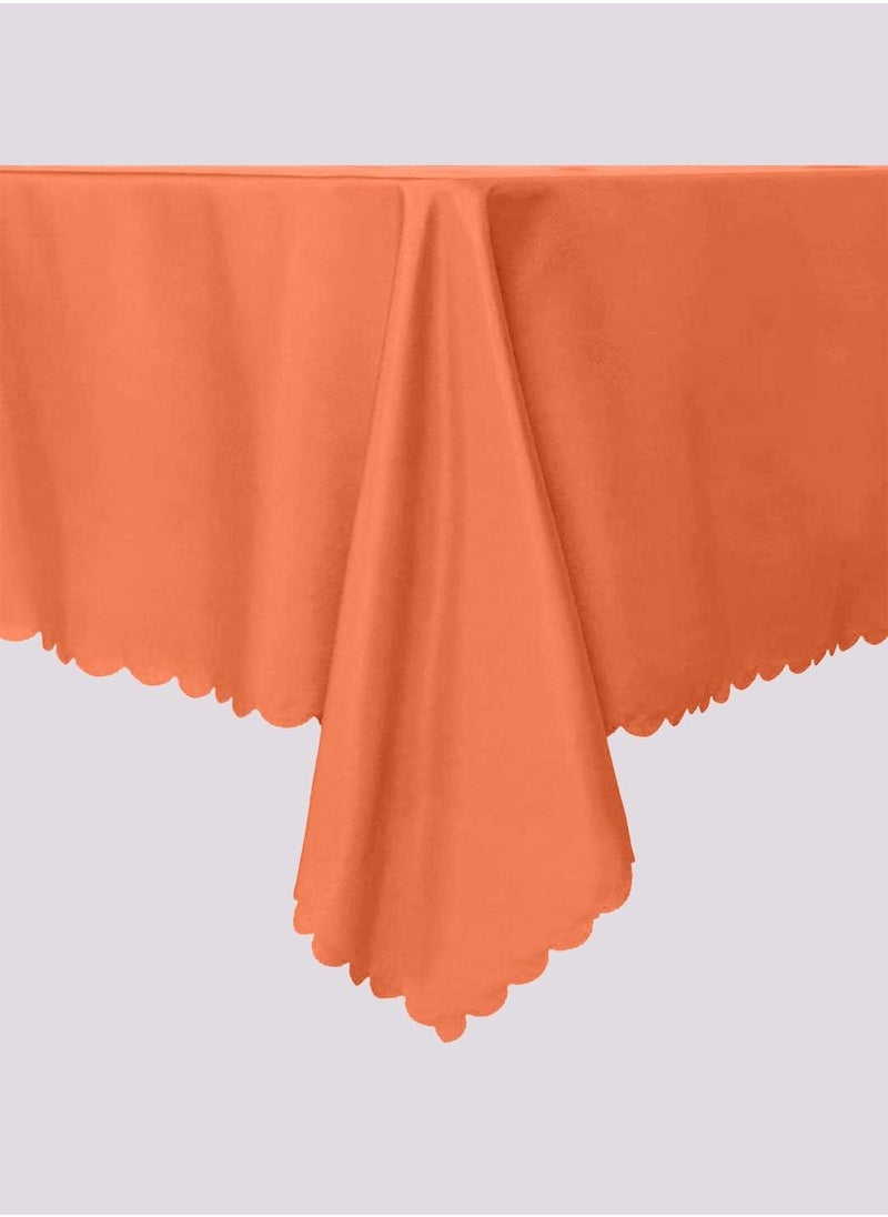 MileMelo Rectangle Table Cloth – Washable Water Resistance Microfiber Tablecloth Decorative Table Cover for Banquet Party Kitchen Dining Room Orange 140*180cm  - Image 5
