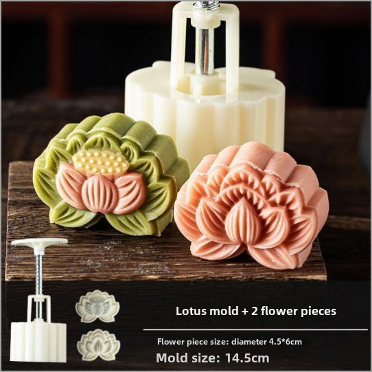 2024 New Sakura Bean Cake Mold Hand-Pressed Lotus 50g two pieces 