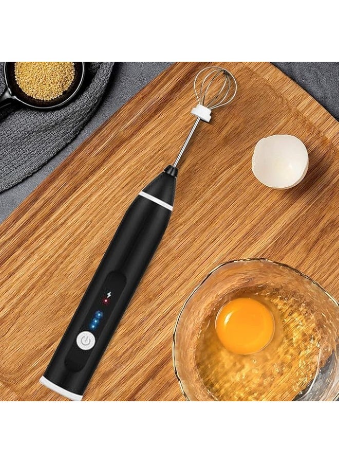 Nescafé milk frother, handheld electric milk frother with USB charging, two stainless steel whisks, perfect for cappuccino, hot chocolate, milkshakes, and egg beaters. - Image 4