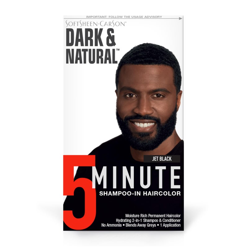 SOFT SHEEN SoftSheenCarson Dark Natural 5 Minute ShampooIn Haircolor Jet Black - Image 3