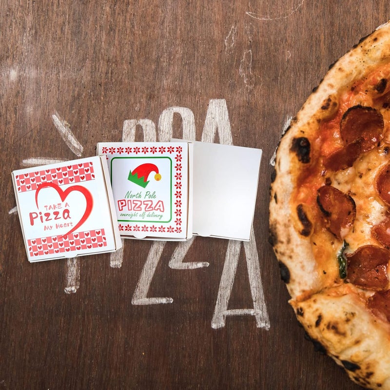 WANGDEFA 100 Pack Small Pizza Boxes Mini Pizza Boxes 3.5 x 3.5 White Mini Pizza Boxes White Pizza Boxes 3.5 Inch Mini Pizza Boxes for Pizzas Cookie Mini Pies Party Favors - Image 5