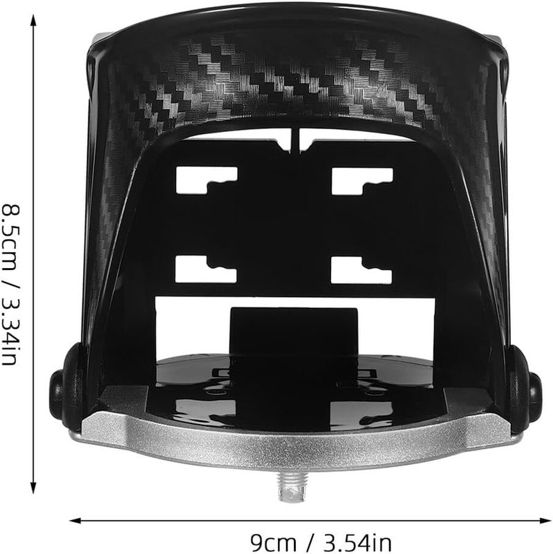 Car Cup Holder with Cell Phone Holder and Vertical Air Vent Mount Carbon Fiber Organizer for Automotive Interior Accessories - Image 2