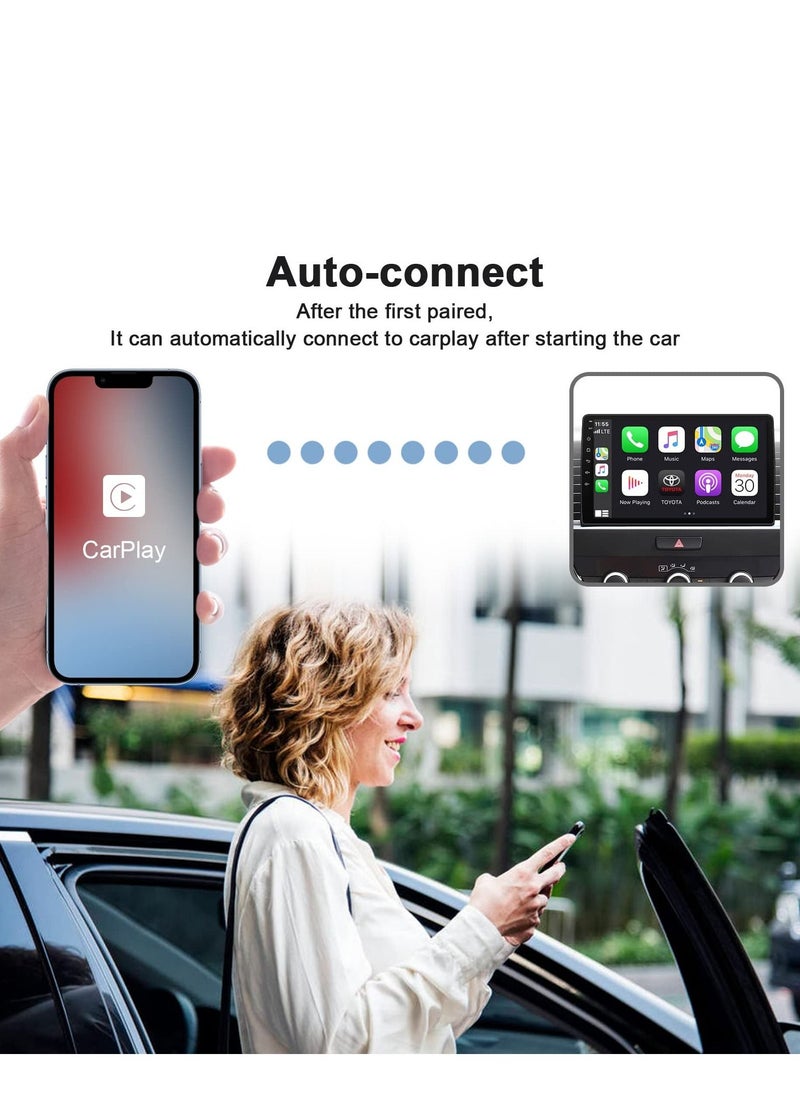 SYOSI - Wireless CarPlay Adapter for iPhone, Wireless Carplay Dongle Converts Factory Cars Wired Carplay to Wireless, Carplay Bluetooth Adapter, 5Ghz WiFi Auto-Connect Online Update, Support iOS 13+, Black - Image 1