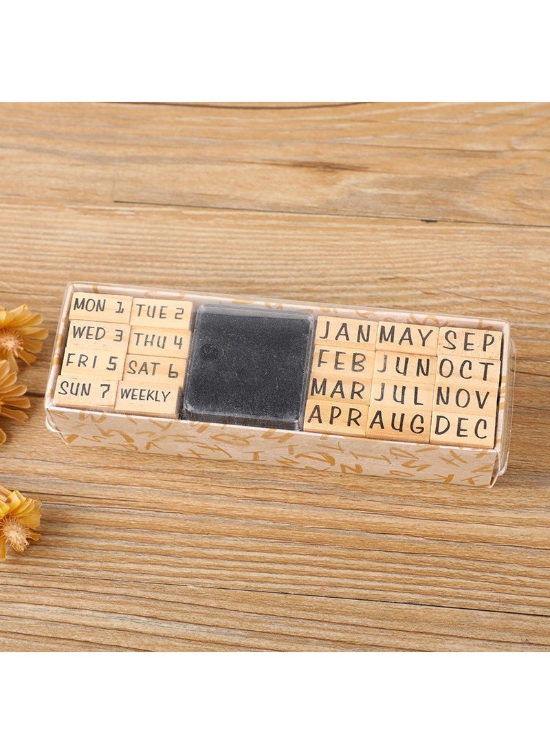 Generic - 40pcs Alphabet Stamp Set for Scrapbooking 20 pieces of sunday - Image 1