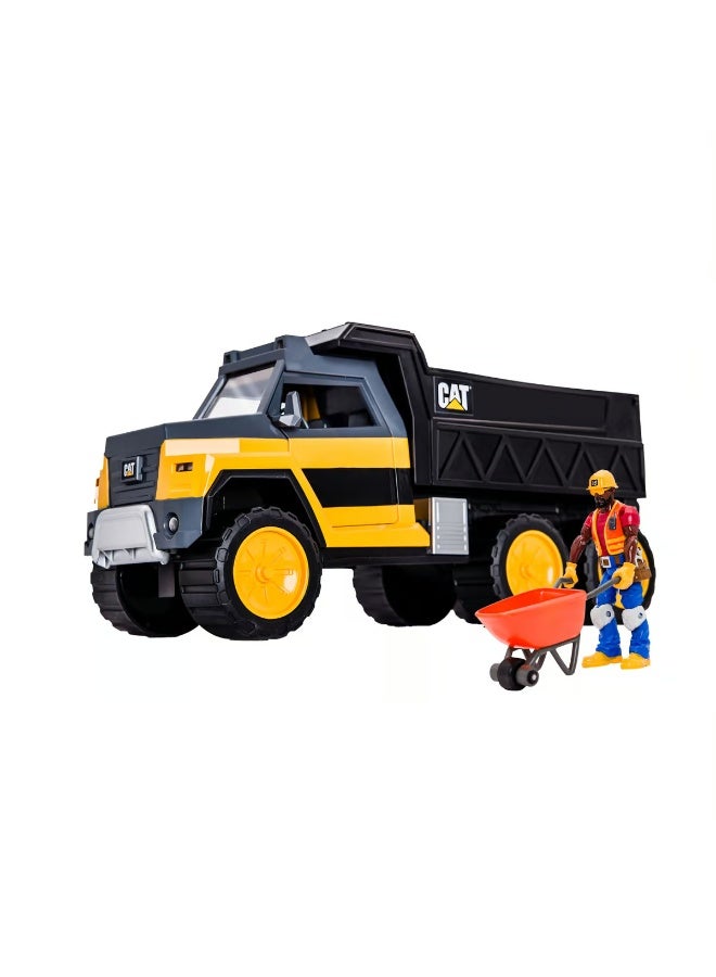 CATERPILLAR CAT WorkForce Hauler Truck Construction Vehicle Action Playset with Action Figure and Accessories | 18 Pieces Playset | Toy Vehicle | Construction Playset | Caterpillar Vehicle | Pretend Play for Kids - Image 2