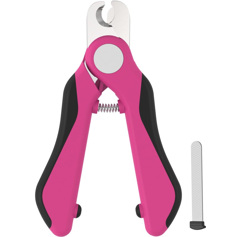 Swihauk Heavy Duty Dog Nail Clippers and Trimmers, Professional Pet Nail Clippers with Nail File for Dogs Cats Small Animal, Claw Clippers with Safety Guard to Prevent Over-Cutting, Pink - Image 1