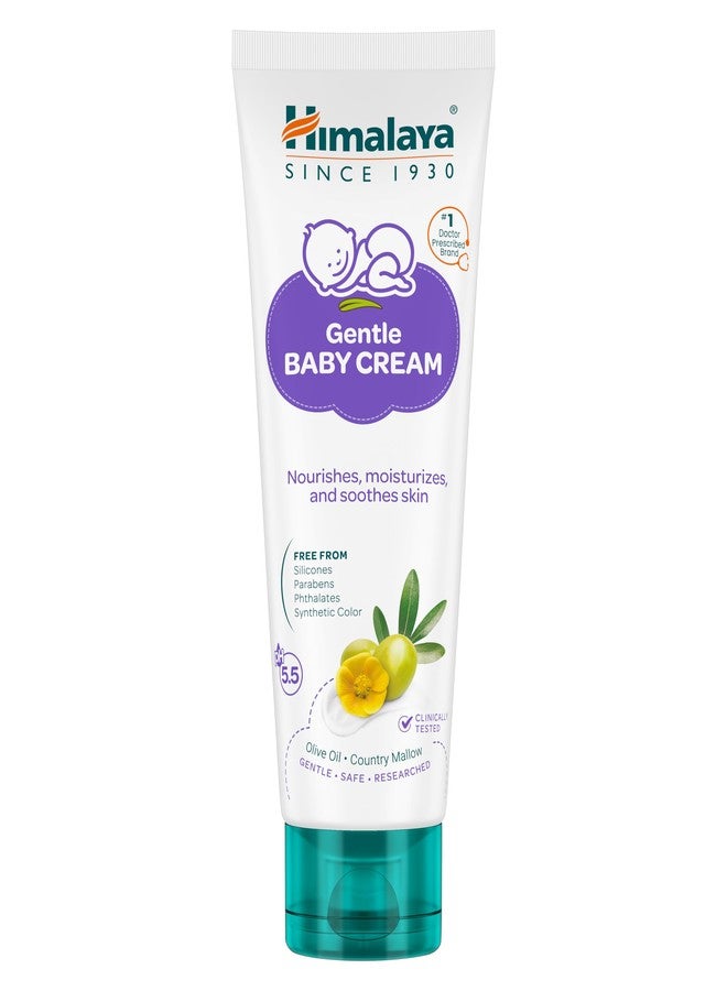 Himalaya Gentle Baby Cream 100ml with Olive Oil, Giloy & Licorice | pH 5.5 | No. 1 Doctor Recommended Baby Cream | Hypoallergenic | Nourishing Baby Face Cream & Moisturizer for All Skin Types - Image 1