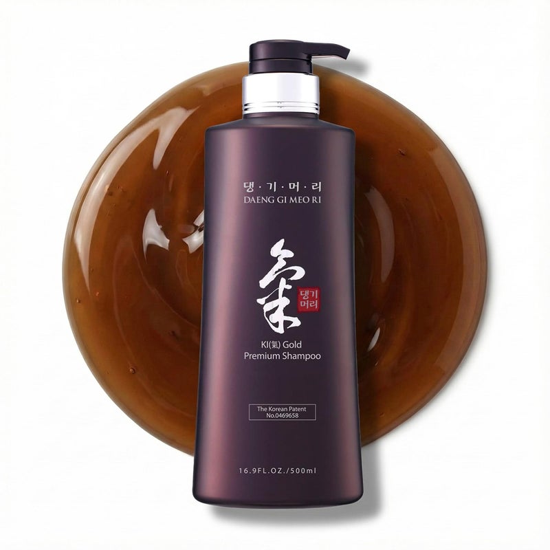 Daeng Gi Meo Ri- Ki Gold Premium Shampoo, Promoting Hair Growth, Effectively Moisture to Dry and Rough Hair, No Artificial Color 16.9 Fl Oz - Image 1
