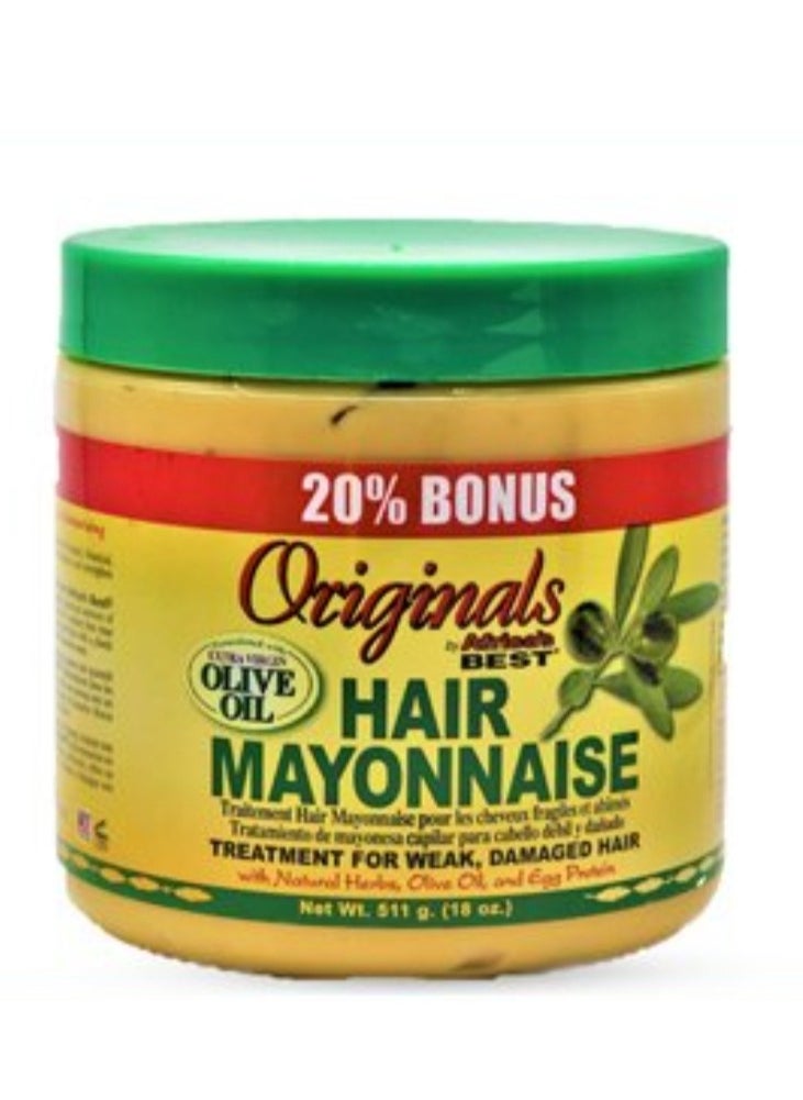 Africa's BEST Mayonnaise hair cream, free of petroleum products,gives you a unique experience in nourishing and moisturizing your hair with the best types of virgin olive oil,  - Image 1