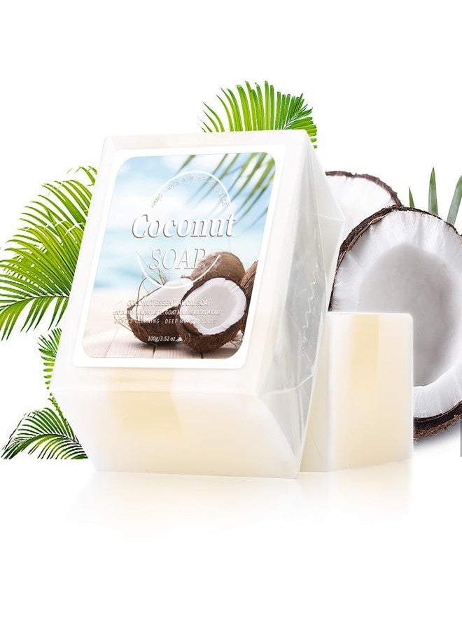 AKARY Coconut Soap For Face & Body, Moisturizing Handmade Soap Bar, Oil Control Deep Cleansing Exfoliation Mild Smooth Skin Shrink Pore for Daily Skin Care - Image 1