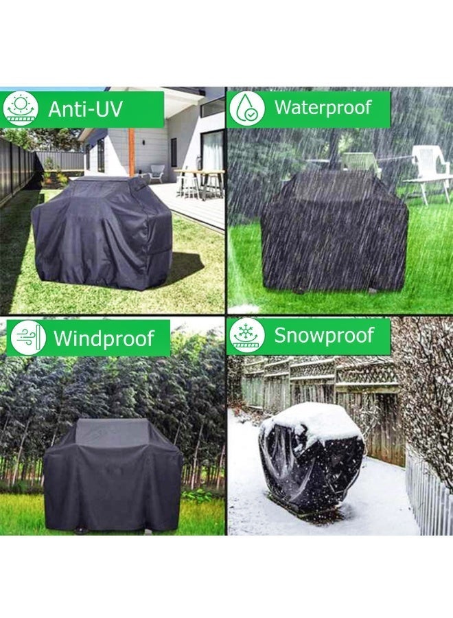 Topify Waterproof Grill Cover Anti Dust Charcoal Electric Barbeque Garden Outdoor BBQ Protective Cover Multiple Sizes Black, 170 x 71 x 117 cm - Image 5