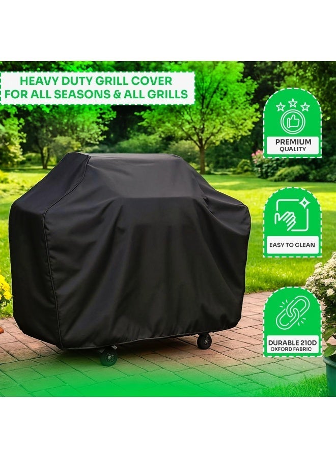 Topify Waterproof Grill Cover Anti Dust Charcoal Electric Barbeque Garden Outdoor BBQ Protective Cover Multiple Sizes Black, 170 x 71 x 117 cm - Image 4