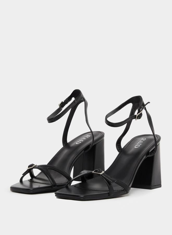 RAID Ilaa Block Heel Sandals with Buckle Detail - Image 3