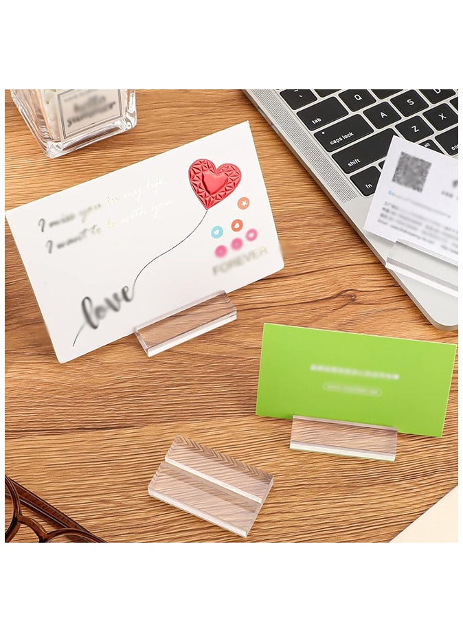 12 Pcs Clear Acrylic Stands Acrylic Card Holder - Image 2