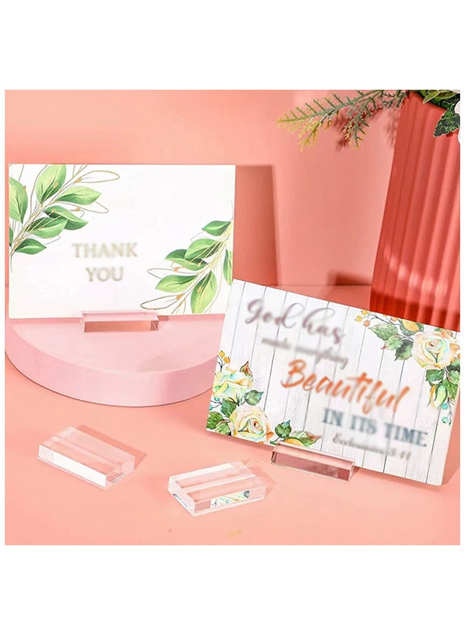 12 Pcs Clear Acrylic Stands Acrylic Card Holder - Image 3