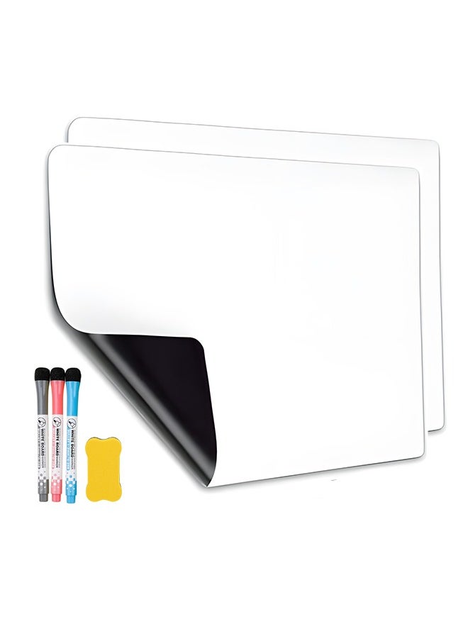 Generic - 2Pcs Refrigerator Magnets Whiteboard Planner 8.3" × 11.7"，Writing Dry Erase Board，With Pen And Whiteboard Eraser，Reusable Refrigerator Refrigerator Planning Board， For Kids Office Home - Image 1