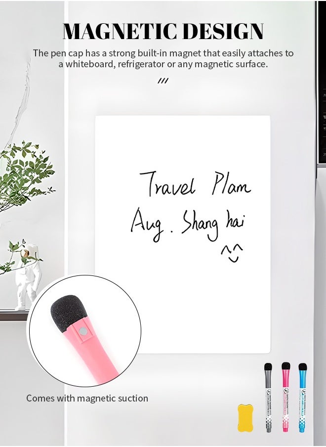 Generic - 2Pcs Refrigerator Magnets Whiteboard Planner 8.3" × 11.7"，Writing Dry Erase Board，With Pen And Whiteboard Eraser，Reusable Refrigerator Refrigerator Planning Board， For Kids Office Home - Image 1